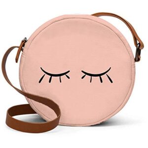 Eyelashes Round Sling Bag
